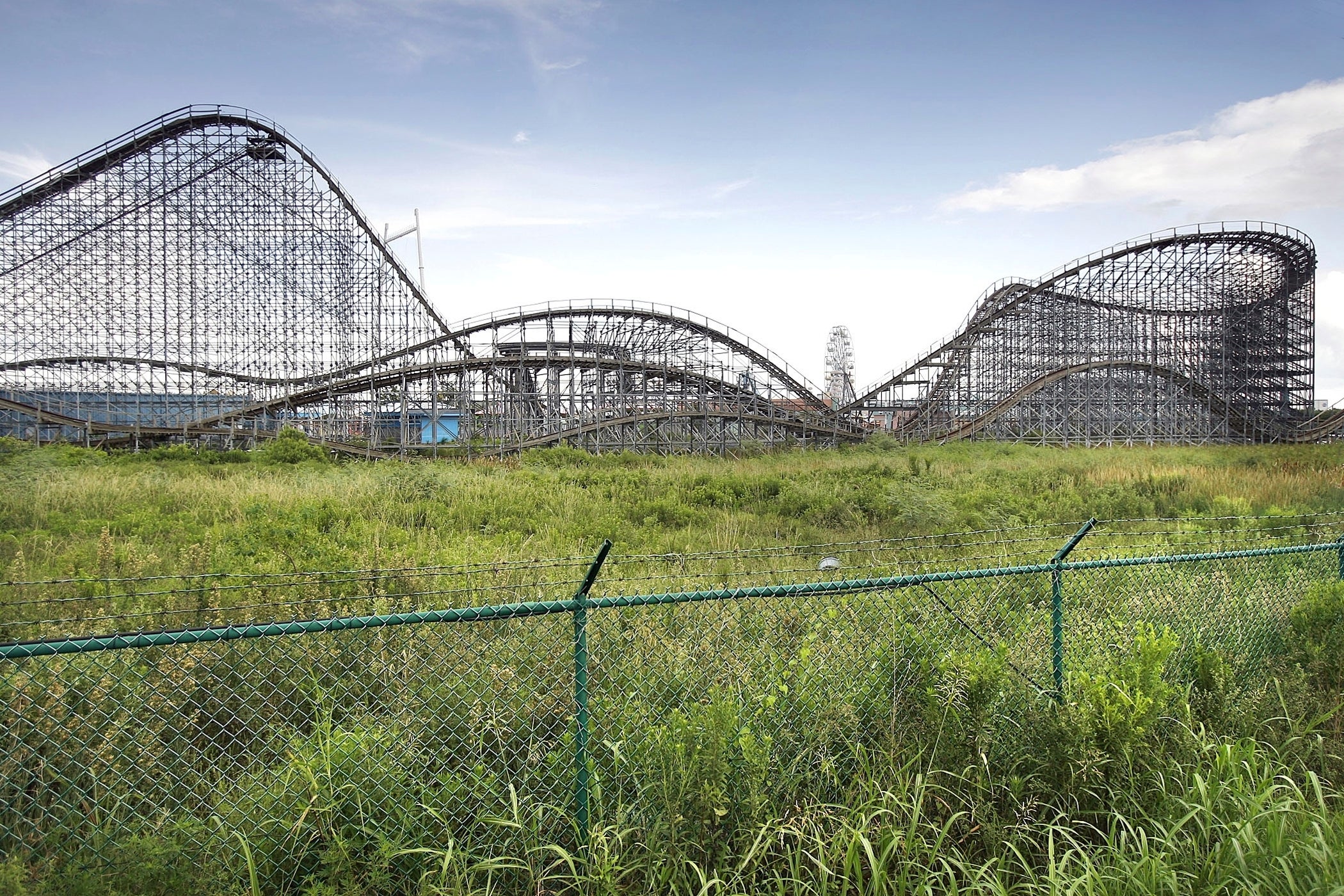 Demolition is underway at the eastern New Orleans site of the decaying complex of carnival rides and buildings that became a symbol of the 2005 storm’s enduring devastation