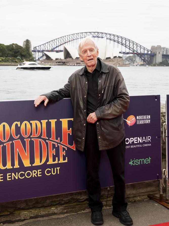 Paul Hogan walked the red carpet at the premiere of the 4K digital restoration of the film on Thursday evening.