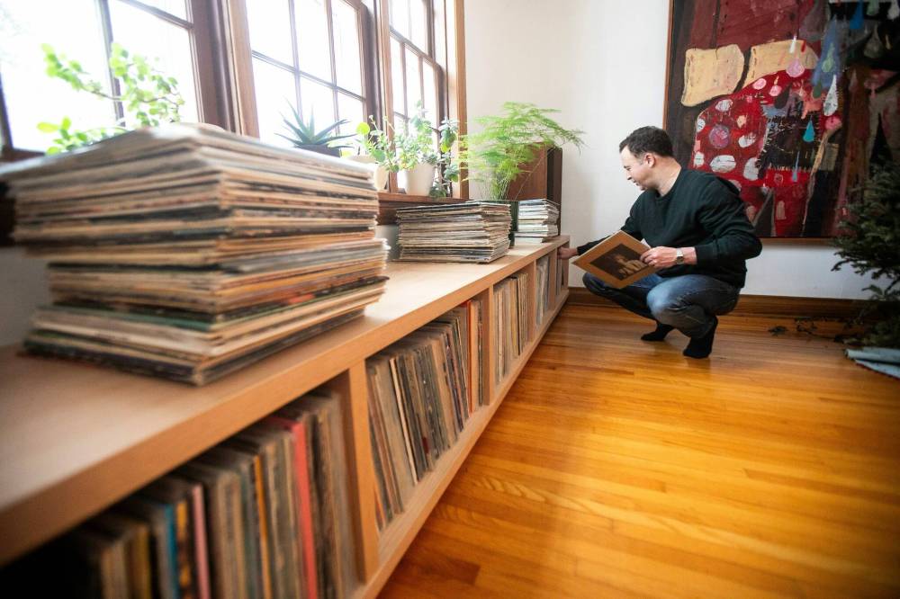 MIKAELA MACKENZIE / FREE PRESS
                                Sala’s record collection contains more than 1,000 titles.