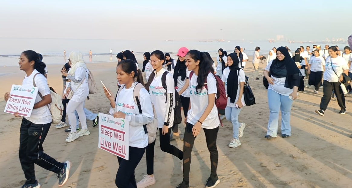 Walkathon 2025: Mumbaikars Walk Along The Juhu Beach To Commemorate National Dietetics Day