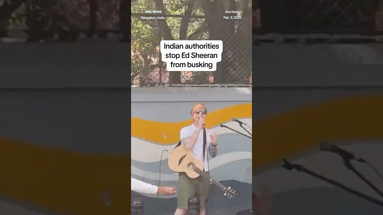 Indian authorities stop Ed Sheeran from busking - YouTube