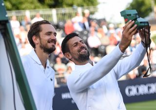 Medvedev and Djokovic at Hurlingham 2024