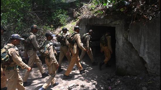 The drain culvert used by Rajputana Rifles. (Vipin Kumar/HT Photo)