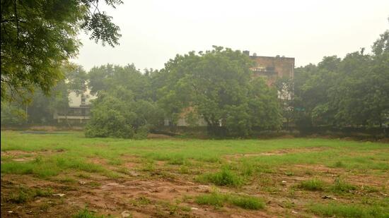 The projet site in Pocket 1, Block B of Vasant Kunj in south Delhi. (HT Archive)