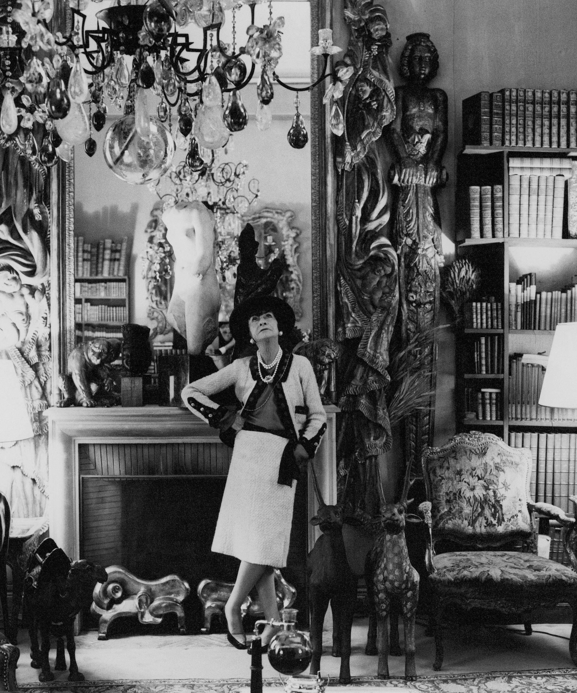 Coco chanel in her living room