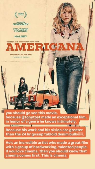 Americana crew defends movie amid Sydney Sweeney ad backlash