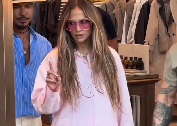 Jennifer Lopez is seen shopping at Istinye Park in  Istanbul, Turkiye, August 4, 2025. 