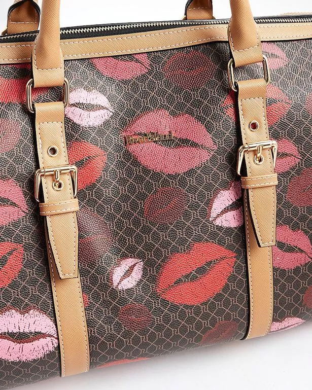 Morgan X River Island weekend holdall bag lips print