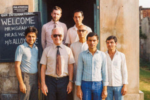 The first visit to India made by AWI