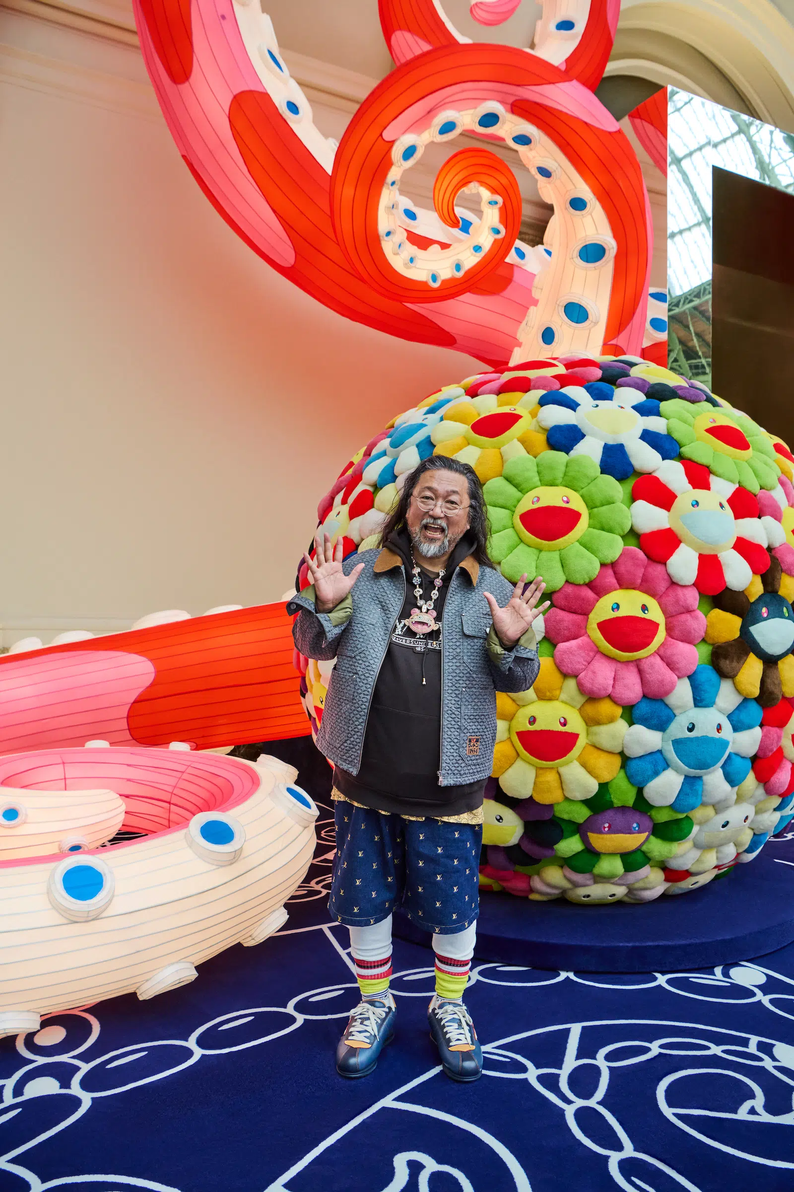 Takashi Murakami at the Grand Palais installation.