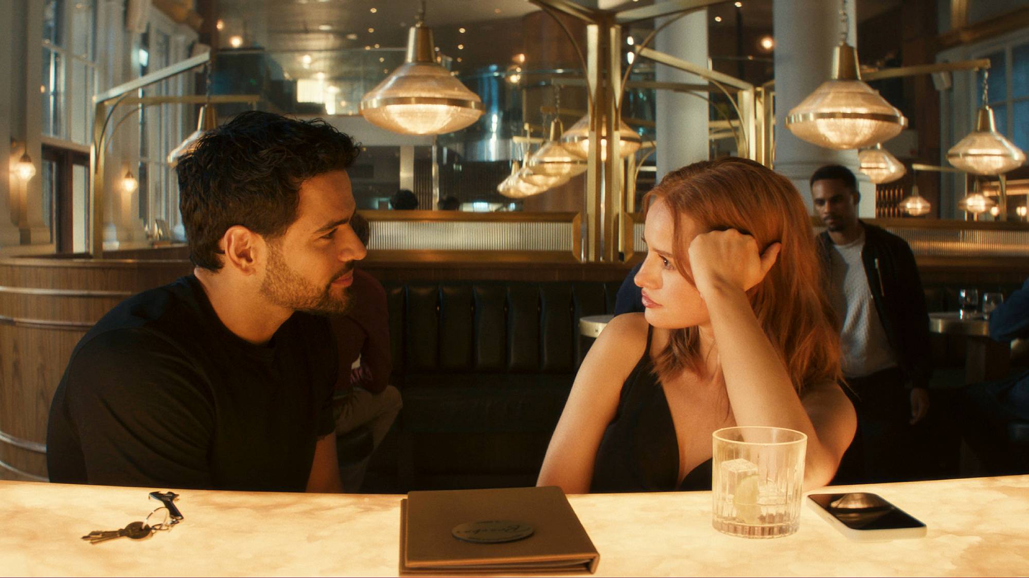 Jacob Scipio and Madelaine Petsch in "Maintenance Required" on Prime Video
