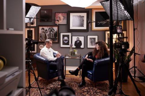 Nefeli Megalovasili conducting interview