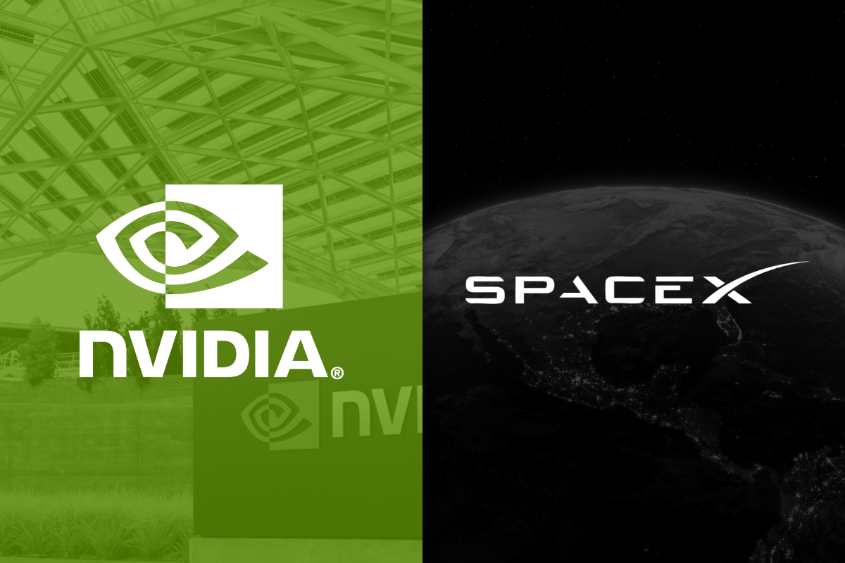 SpaceX vs. Nvidia: Which Is the Better Trillion-Dollar Artificial Intelligence Nvidia and SpaceX logos.