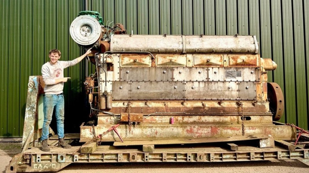 YouTuber Brings Giant 102.4 Liter Diesel Engine Back To Life After Years Of Rust & Inactivity YouTuber Brings Giant 102.4 Liter Diesel Engine Back To Life After Years Of Rust & Inactivity