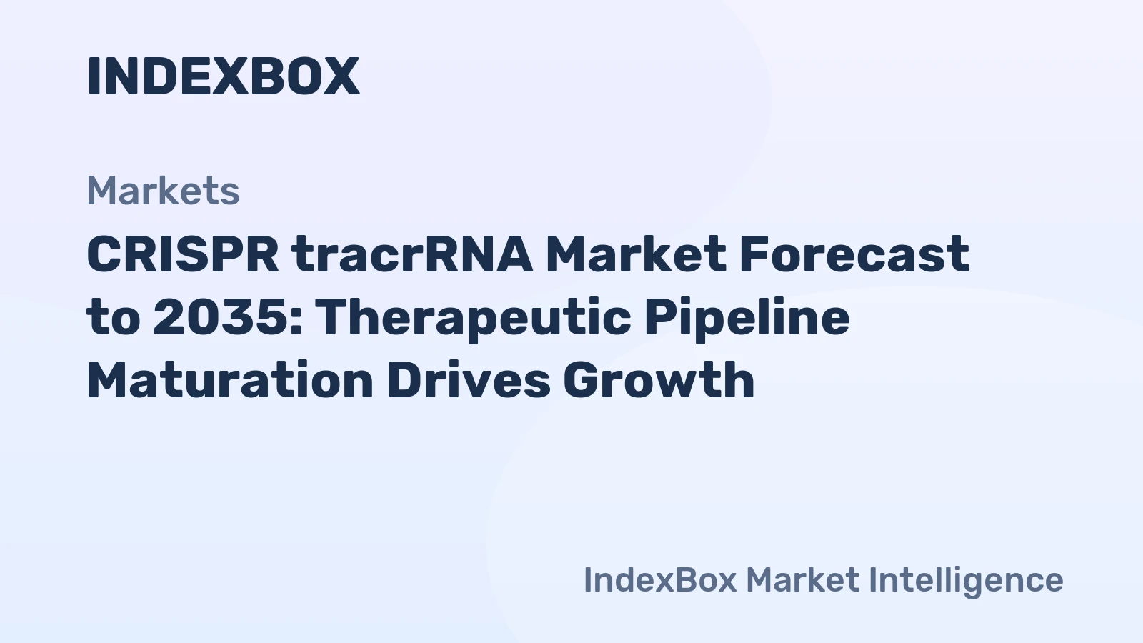 CRISPR tracrRNA Market To 2035: Therapeutic Pipeline Maturation Drives Growth CRISPR tracrRNA Market To 2035: Therapeutic Pipeline Maturation Drives Growth - News and Statistics
