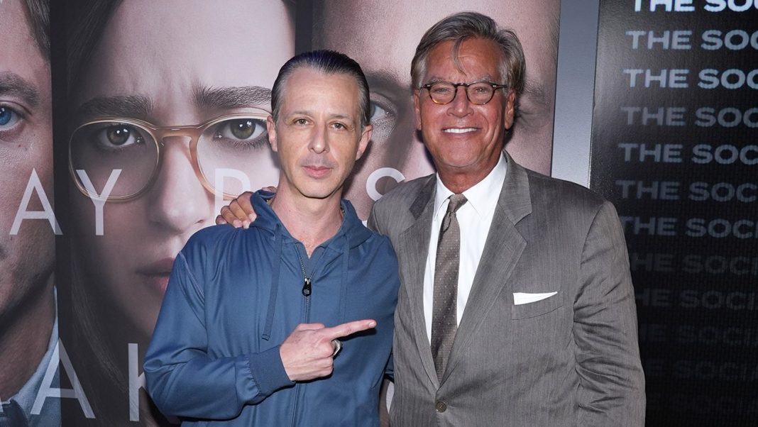 The Social Reckoning: Aaron Sorkin Won’t Rule Out a Zuckerberg Trilogy (L-R) Jeremy Strong and Aaron Sorkin attend the Social Reckoning world premiere at Regal Union Square on October 04, 2026 in New York City.