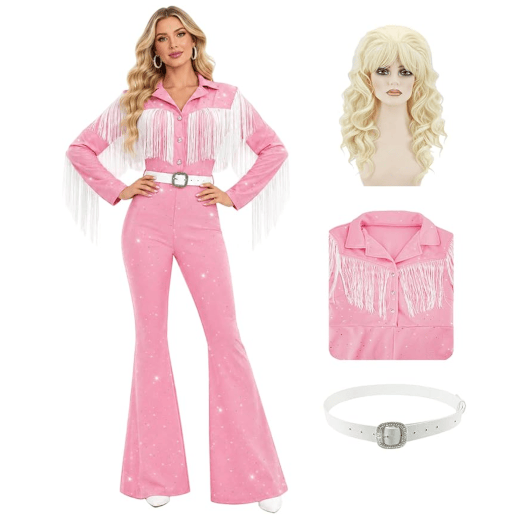 Dolly Parton Halloween costume jumpsuit and wig full set shop online