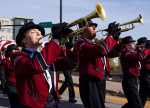 Marching Salukis.