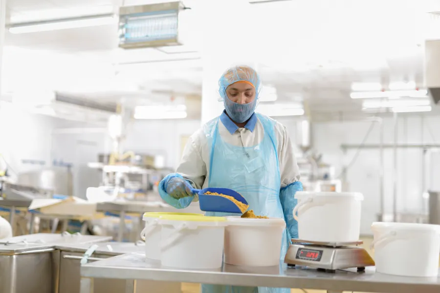 Worker in factory