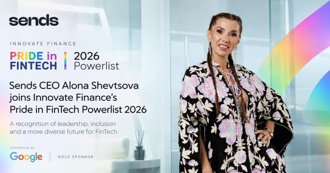 Sends CEO Alona Shevtsova Joins Innovate Finance’s Pride in FinTech Powerlist 2026 | News Sends CEO Alona Shevtsova Joins Innovate Finance’s Pride in FinTech Powerlist 2026 | News