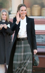 Kate Middleton wears Catherine Walker, Emilia Wickstead and more during a visit to Northern Ireland on Oct. 9 in Belfast, Northern Ireland.