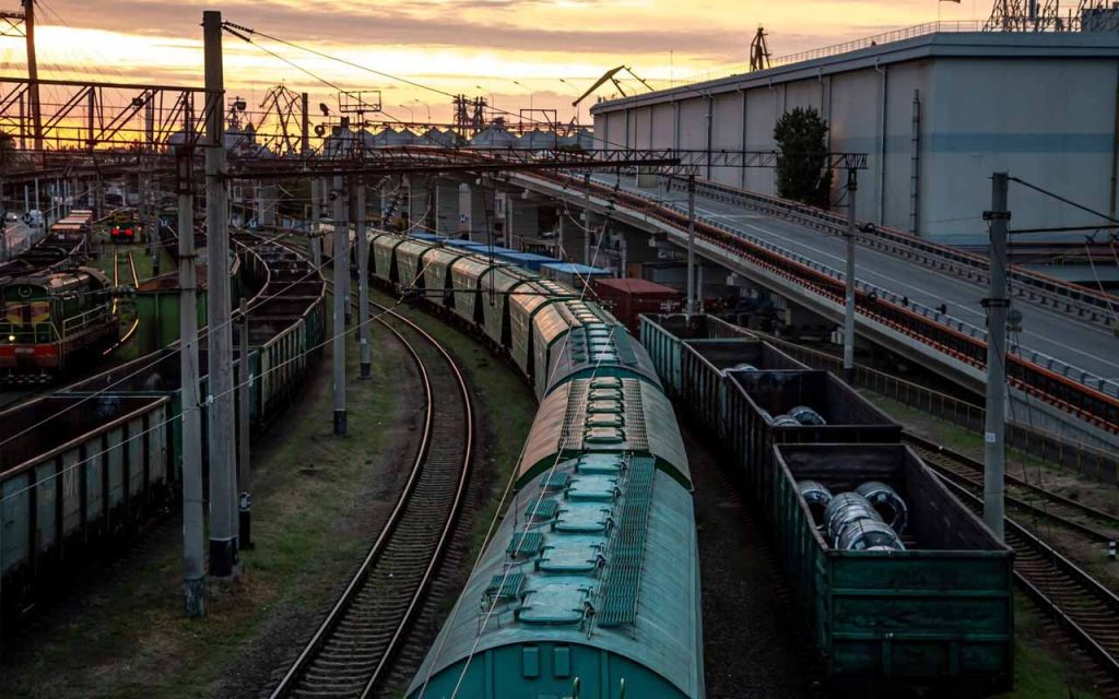 Illustration of a railway. | Stock Photo