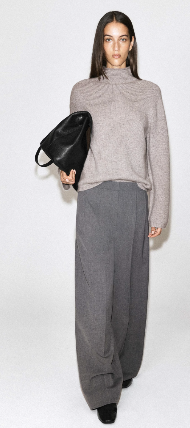 COS, PLEATED WIDE-LEG TROUSERS