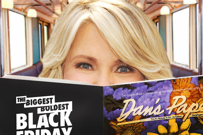 Hamptons Subway Attracts Deluge of Celebrities Christie Brinkley reading Dan