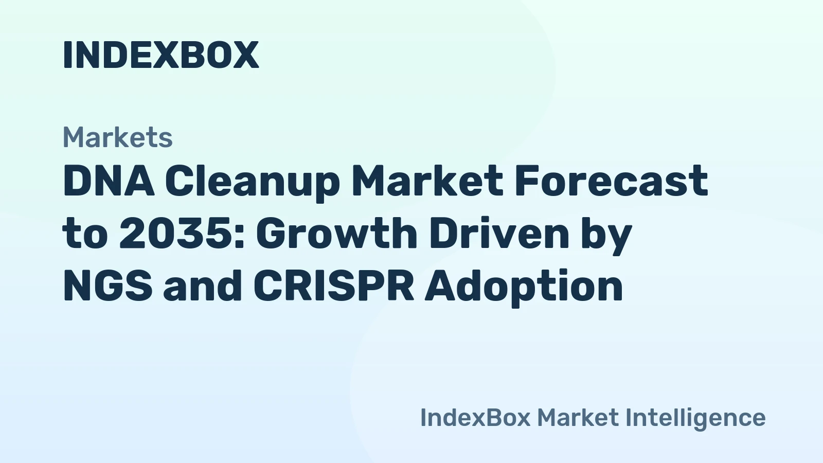 DNA Cleanup Market To 2035: NGS and CRISPR Demand to DNA Cleanup Market To 2035: NGS and CRISPR Demand to Accelerate Growth - News and Statistics