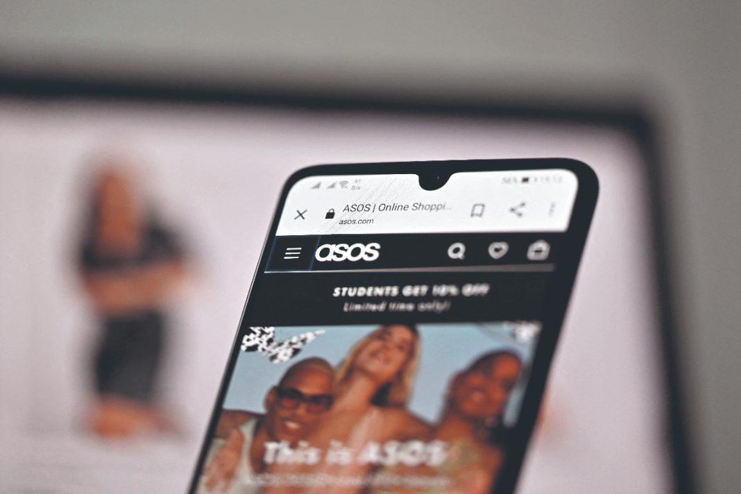 Asos hackers claim responsibility for Air France-KLM data breach Asos stock performance graph showing over 2% decline despite reduced losses and 14% revenue drop in early 2023