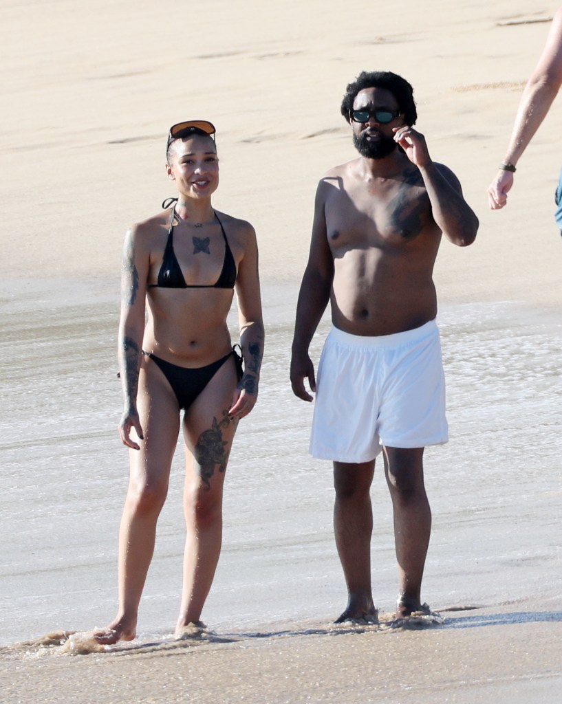 Ayanna Williams and Naamix at the beach in Hawaii.