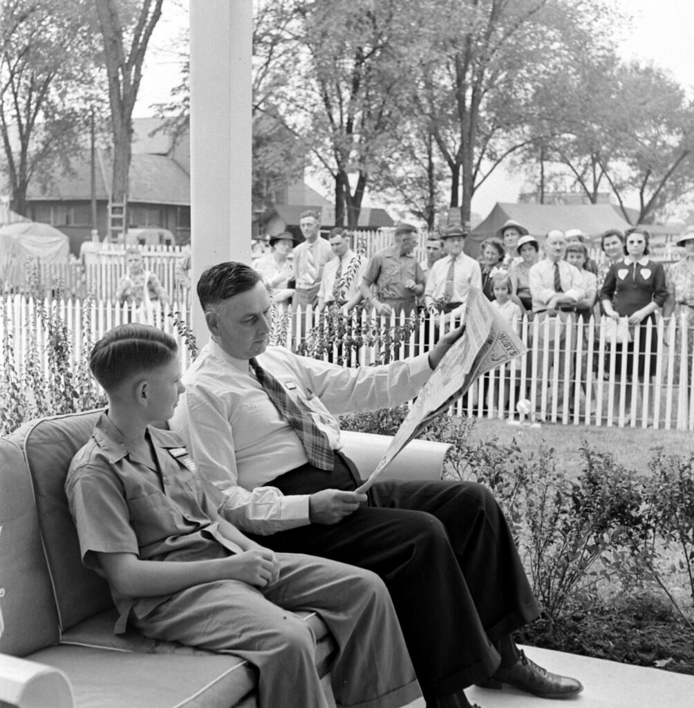Visitors to the Ohio state fair looked in on "Ohio's Most Typical Farm Family," 1941.