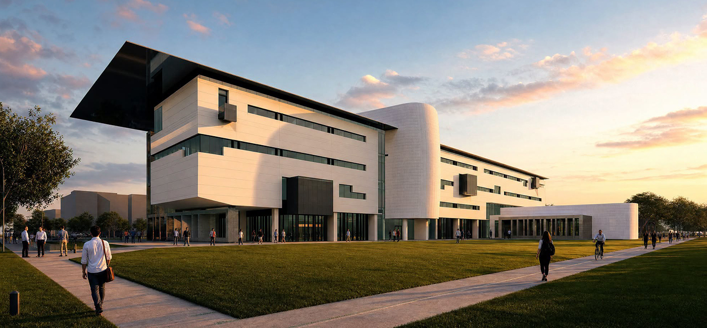 USF Unveils New AI and Cybersecurity College Building Architectural rendering of the proposed USF Bellini College of Artificial Intelligence, Cybersecurity and Computing building in Tampa.