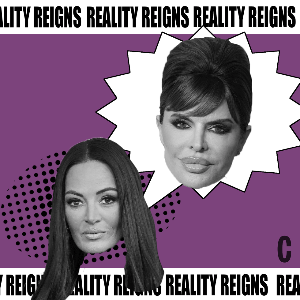 Pop art style image with two women's faces and "Reality Reigns" text. Pop art style image with two women's faces and "Reality Reigns" text.