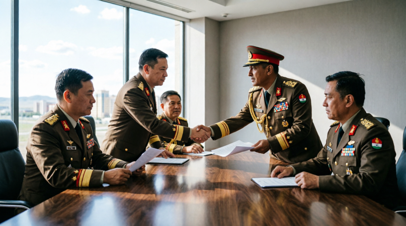 India and Mongolia Strengthen Defence Ties, Review Cybersecurity Training Indian and Mongolian defence officials during a bilateral meeting on military training and cybersecurity cooperation.