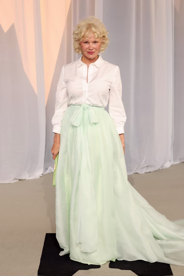 Pamela Anderson attends the 6th Annual Academy Museum Gala at Academy Museum of Motion Pictures on October 17, 2026 in Los Angeles.
