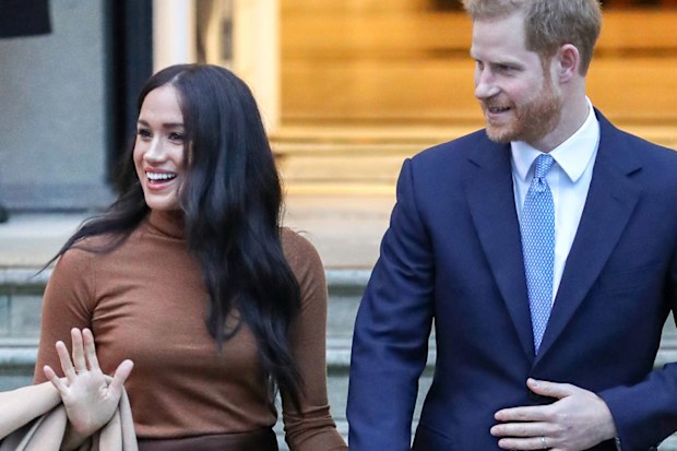 Meghan Markle and Prince Harry leave Canada House in London January 2020