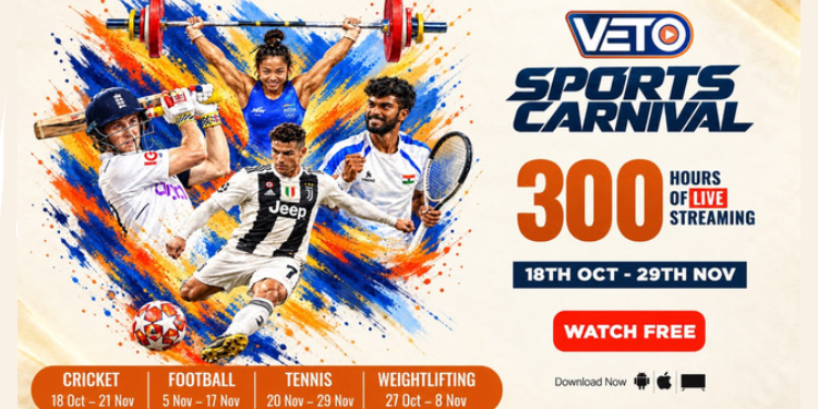 VETO Launches Sports Carnival with 300+ Hours of Live Sports Streaming This Festive Season VETO Launches Sports Carnival with 300+ Hours of Live Sports Streaming This Festive Season