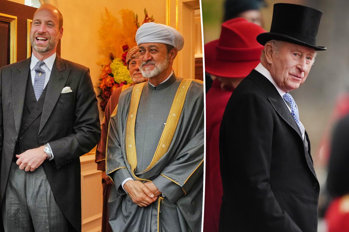 Prince William steps up for King Charles to welcome Sultan Prince William steps up for King Charles to welcome Sultan of Oman for state visit