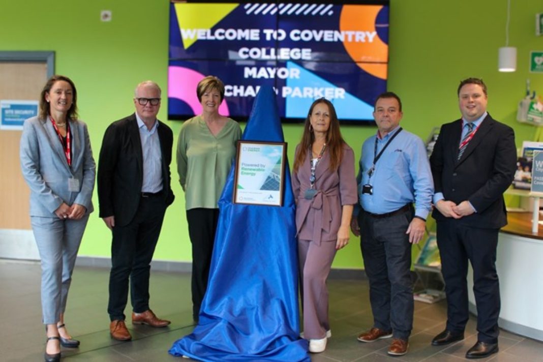 Smart Cities World – Solar power Coventry College2 smart cities PR
