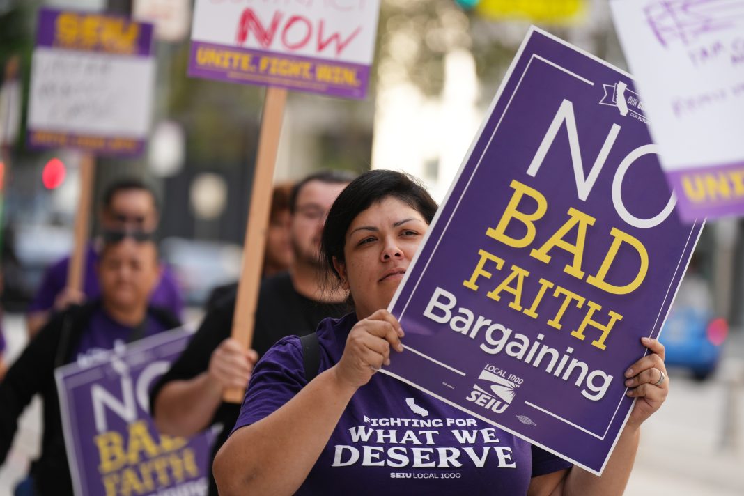 California state workers begin 1-day strike over return-to-office mandate, pay and healthcare Apple App Store