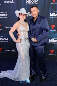 Paola Jara and Jessi Uribe at the 2026 Billboard Latin Music Awards held at James L. Knight Center on October 22, 2026 in Miami, Florida.
