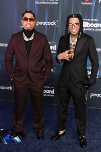 Rey Tony and Helabusador at the 2026 Billboard Latin Music Awards held at James L. Knight Center on October 22, 2026 in Miami, Florida.