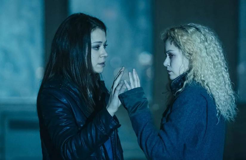 Sarah and Helena played by Tatiana Maslany on Orphan Black