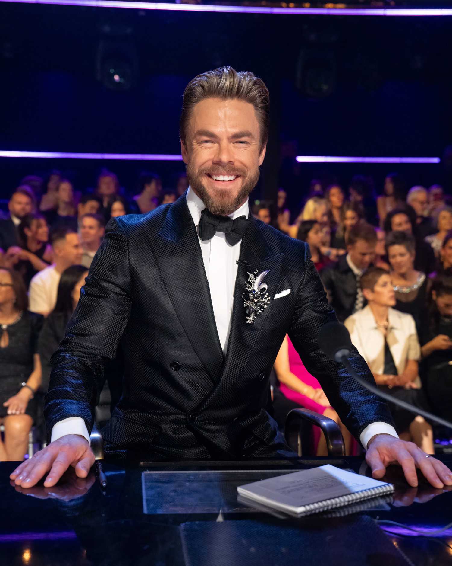 Derek Hough at DWTS judges' table