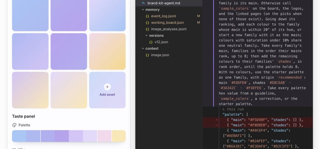 From Human Intent to AI agent Behavior: Yanice Yang’s Approach to Generative AI Yanice Yang brand board visual guidance interface code