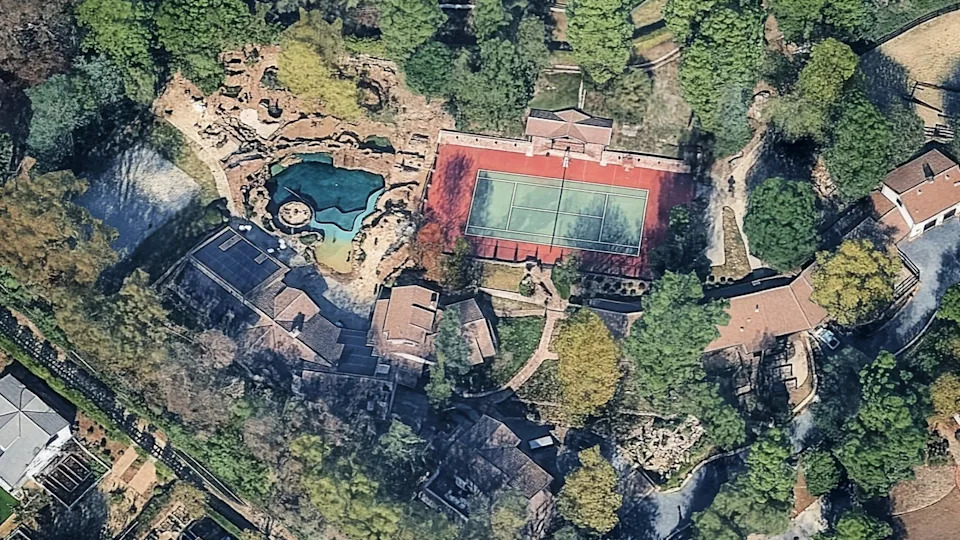 Aerial View of Drake's Former YOLO Estate in Hidden Hills