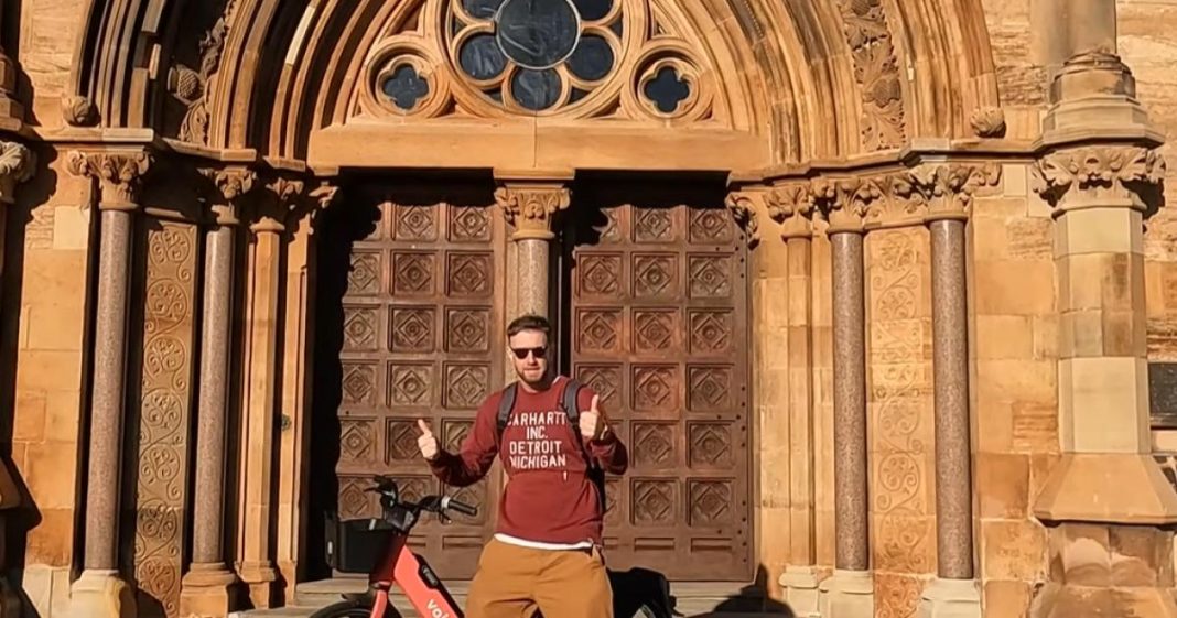 Glasgow YouTuber visits 50 city landmarks in cycling challenge Glasgow YouTuber visits 50 city landmarks in cycling challenge