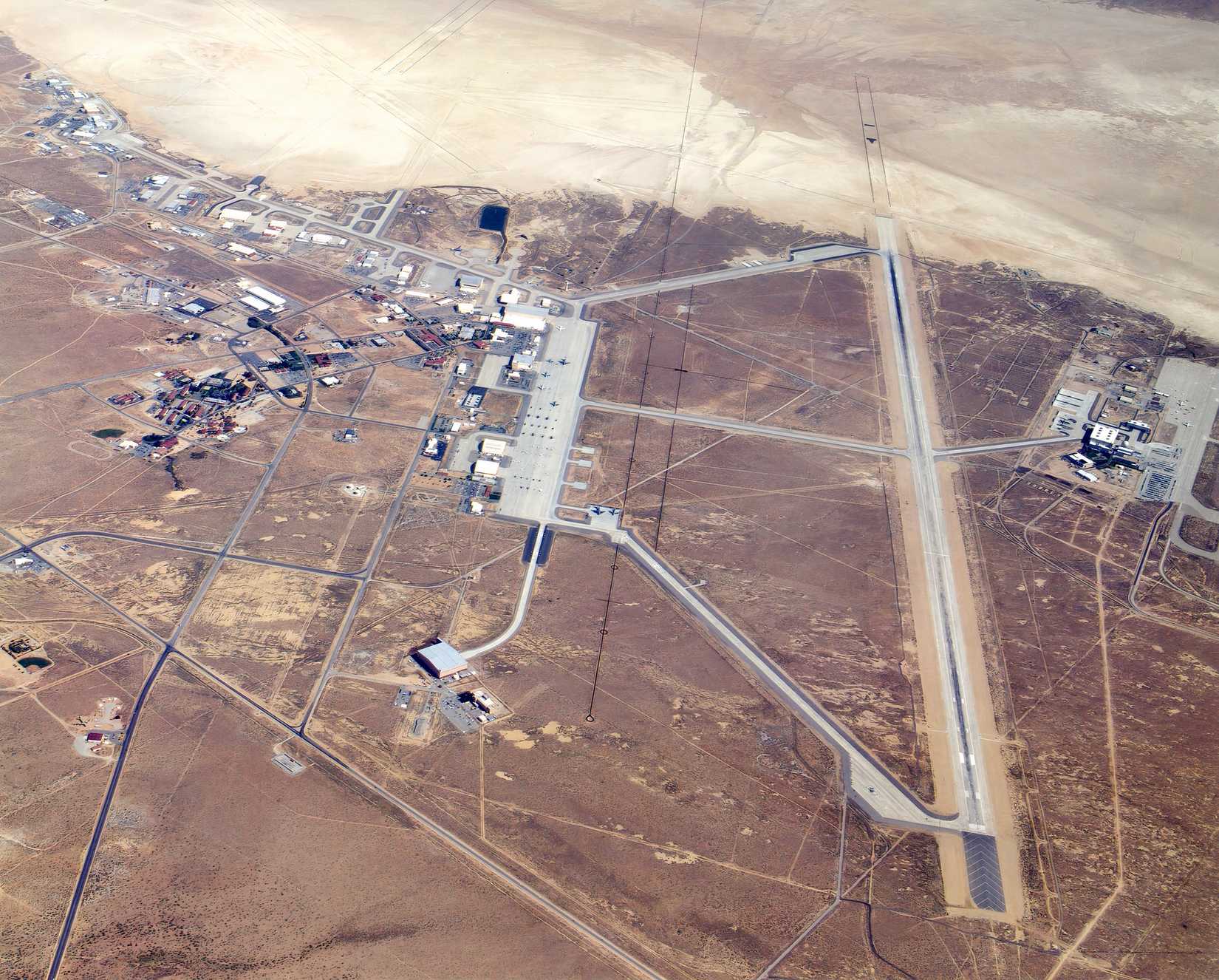 An aerial view of Edwards Air Force Base