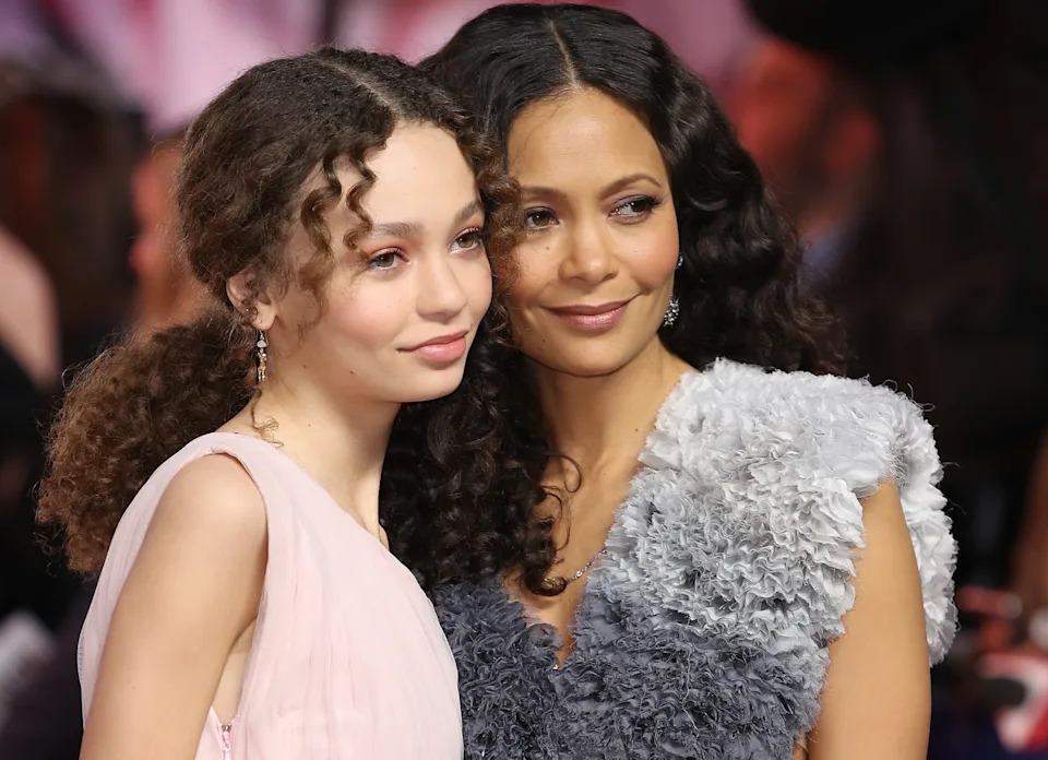 Nico Parker and Thandie Newton attend the 'Dumbo' European premiere at The Curzon Mayfair on March 21, 2019 in London, England.